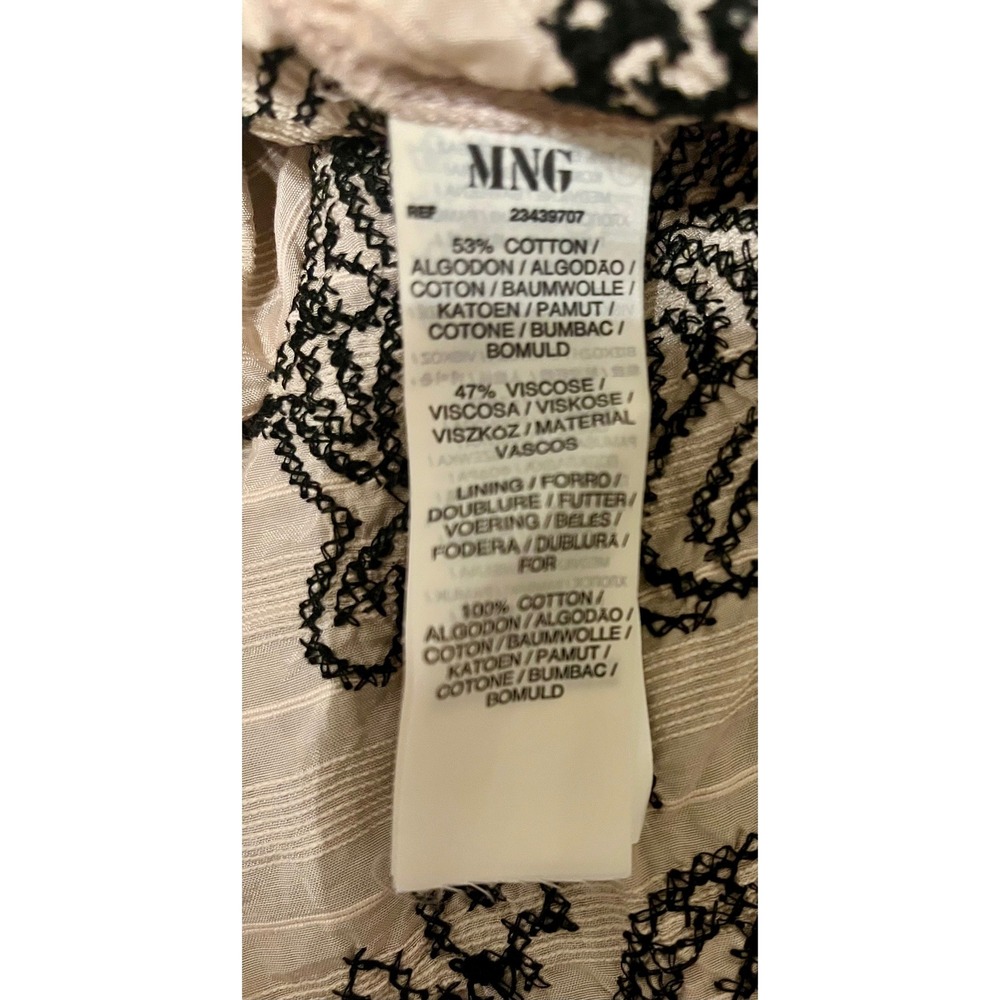 Mango Suit Embroidered Blush Pink Knee Length Dress Boho Cottagecore XS - Picture 8 of 9